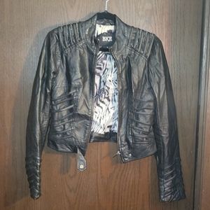BKE faux leather jacket. Black size medium